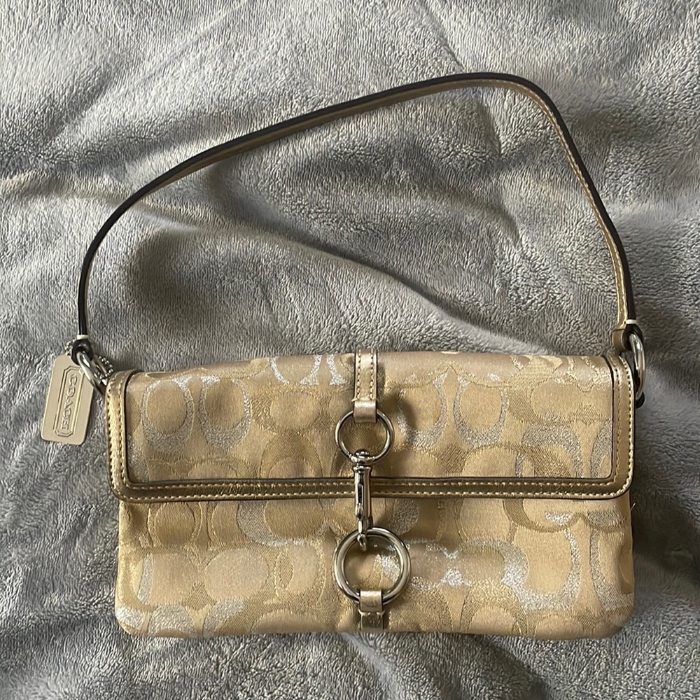 Coach Gold Metallic Bag